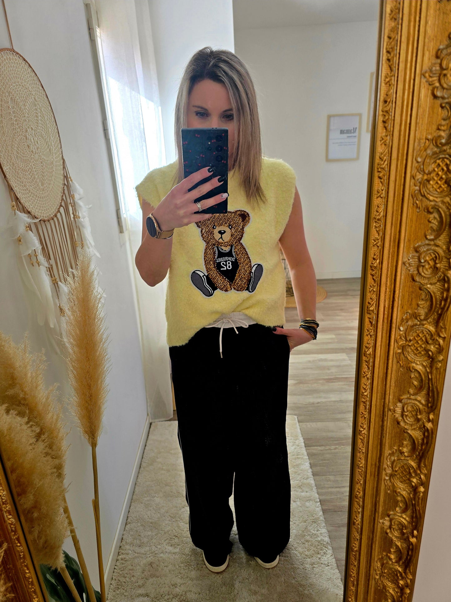 Pull Teddy Jaune