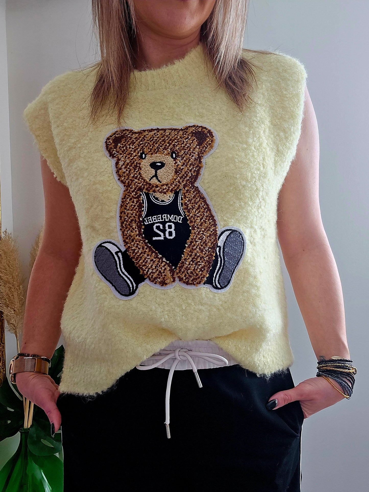 Pull Teddy Jaune