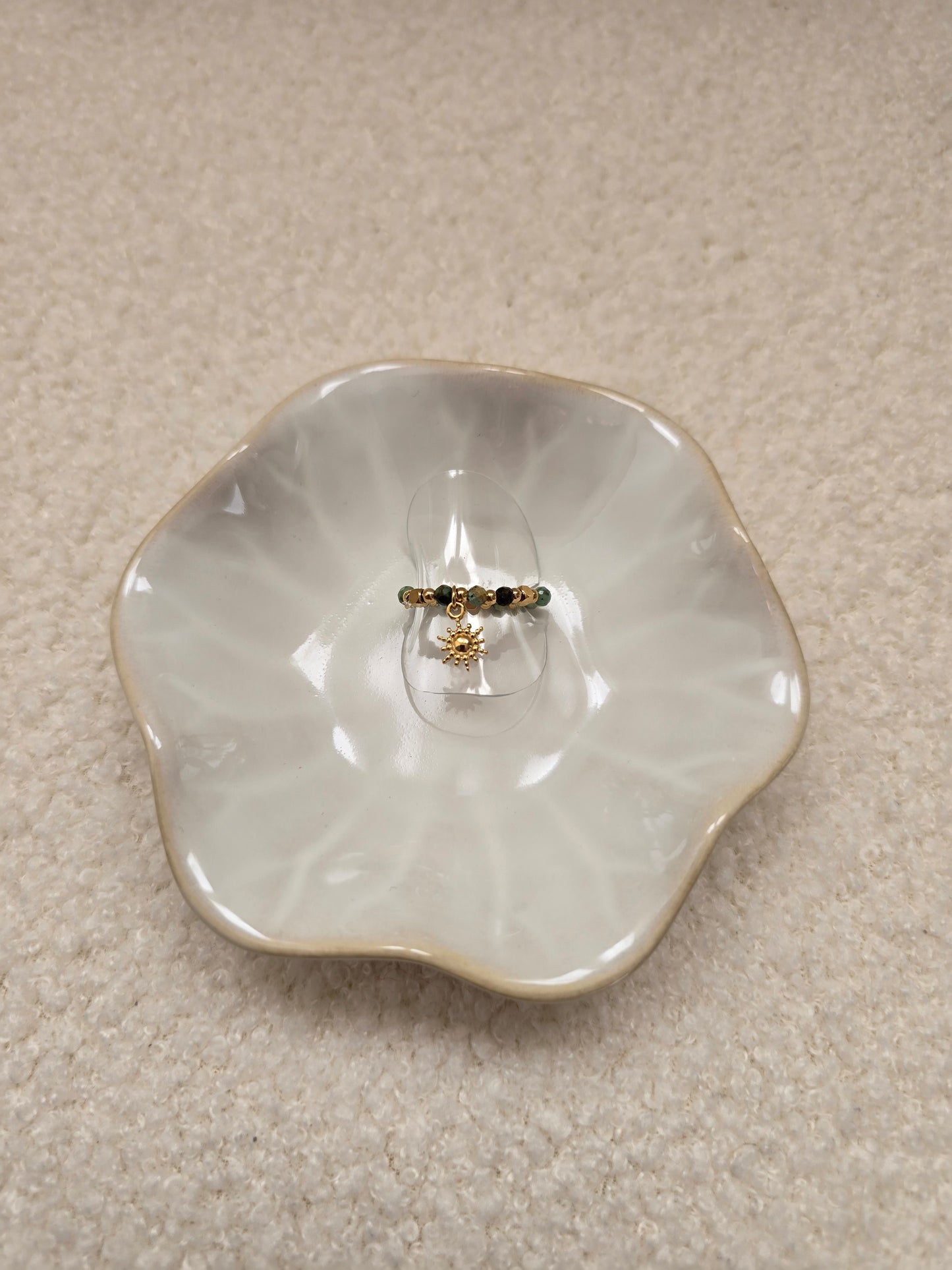 Bague soleil kaki