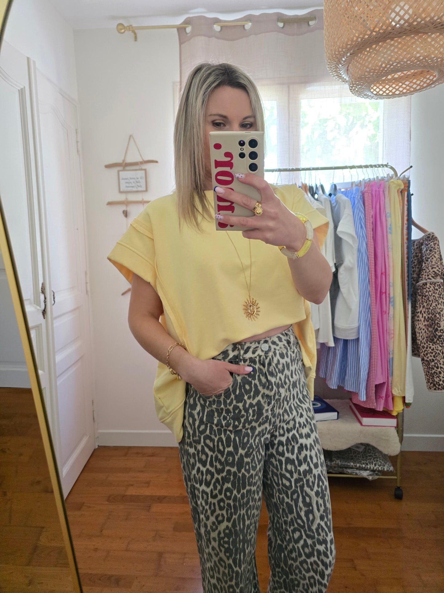 Top Pénélope jaune