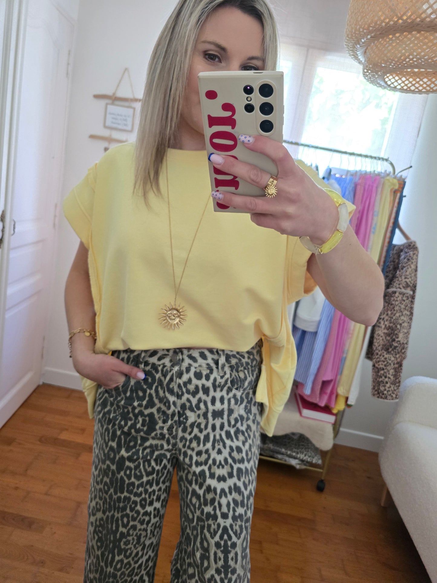 Top Pénélope jaune