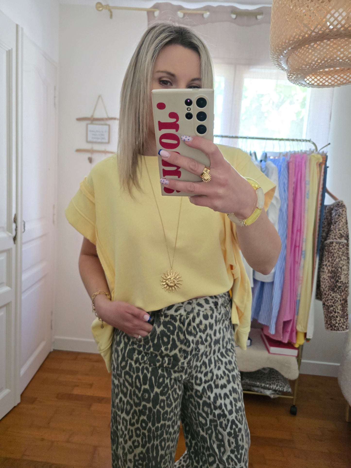 Top Pénélope jaune