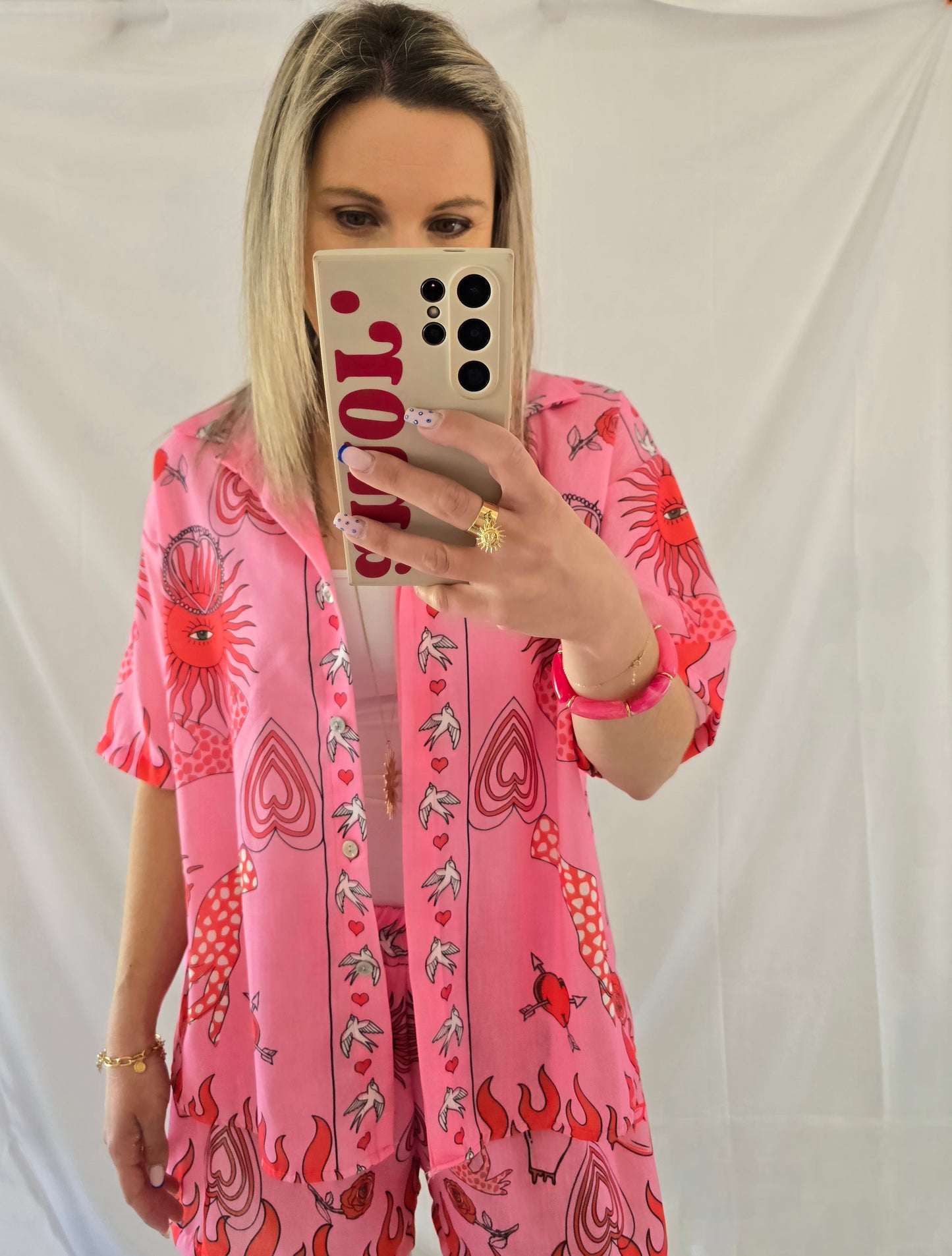 Ensemble Flavie rose
