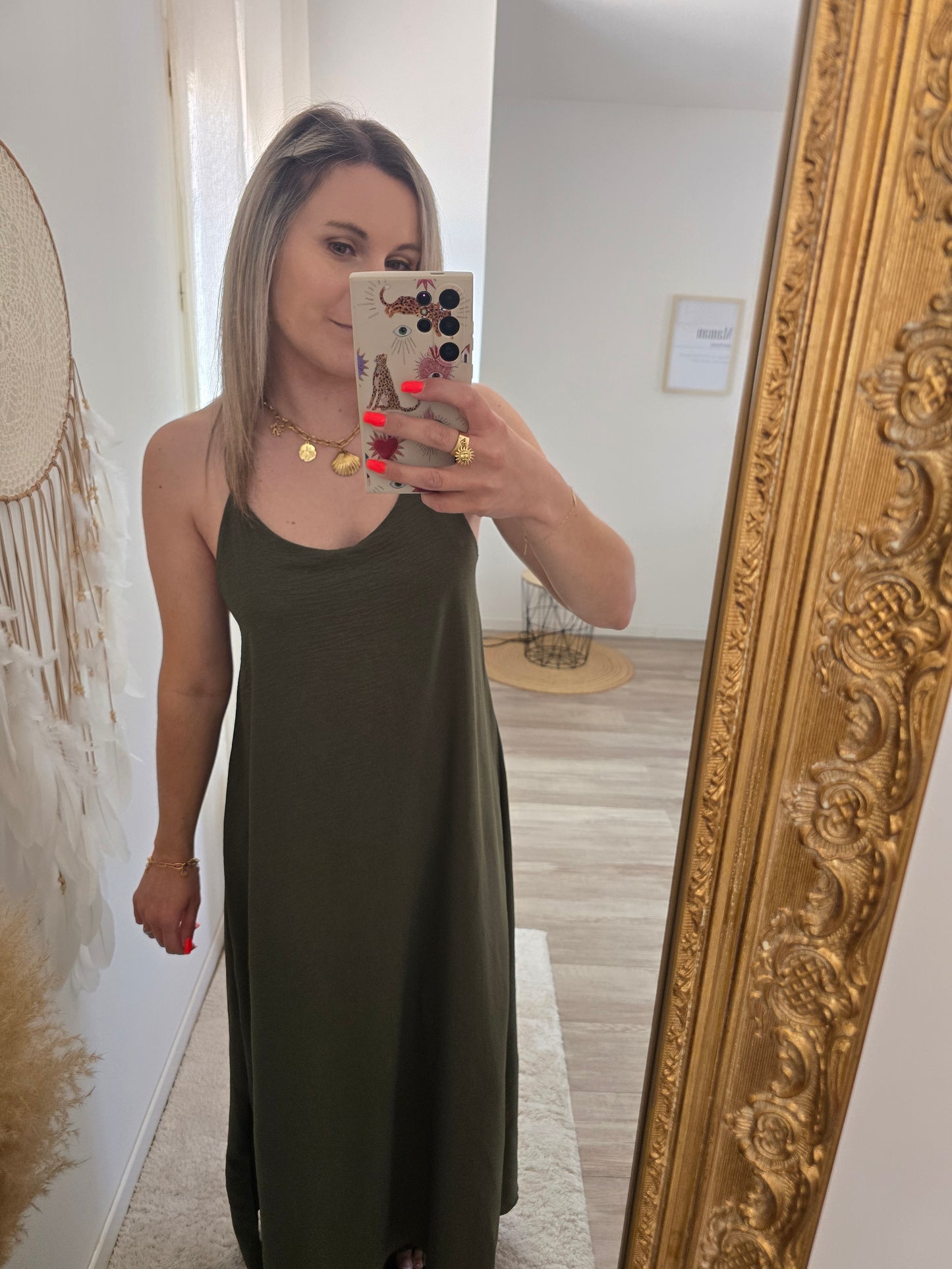 Robe Diane kaki