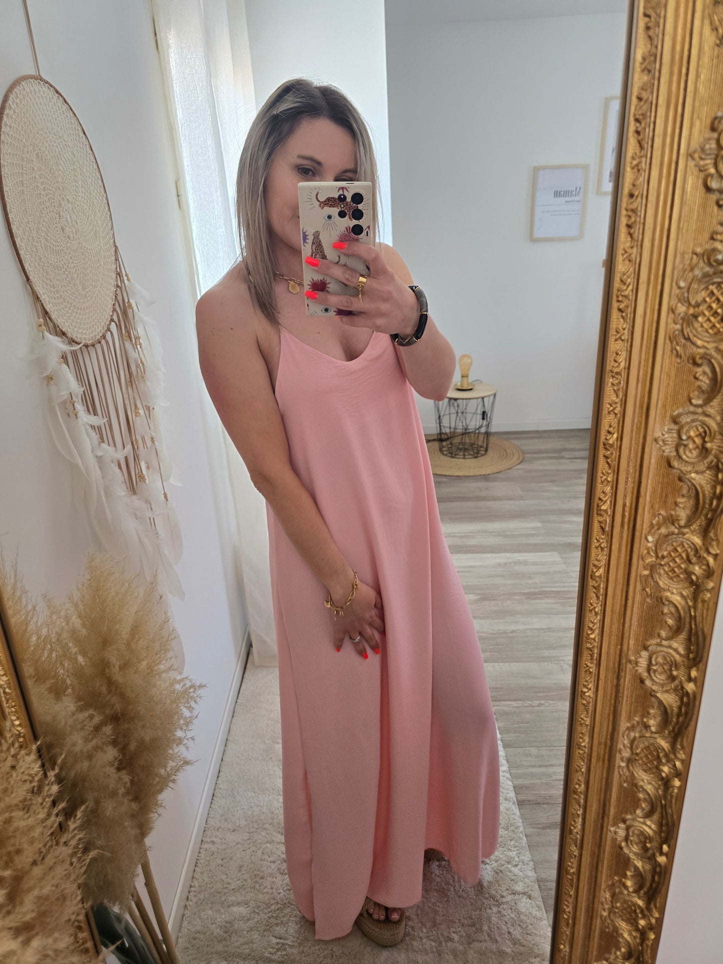 Robe Diane rose poudré