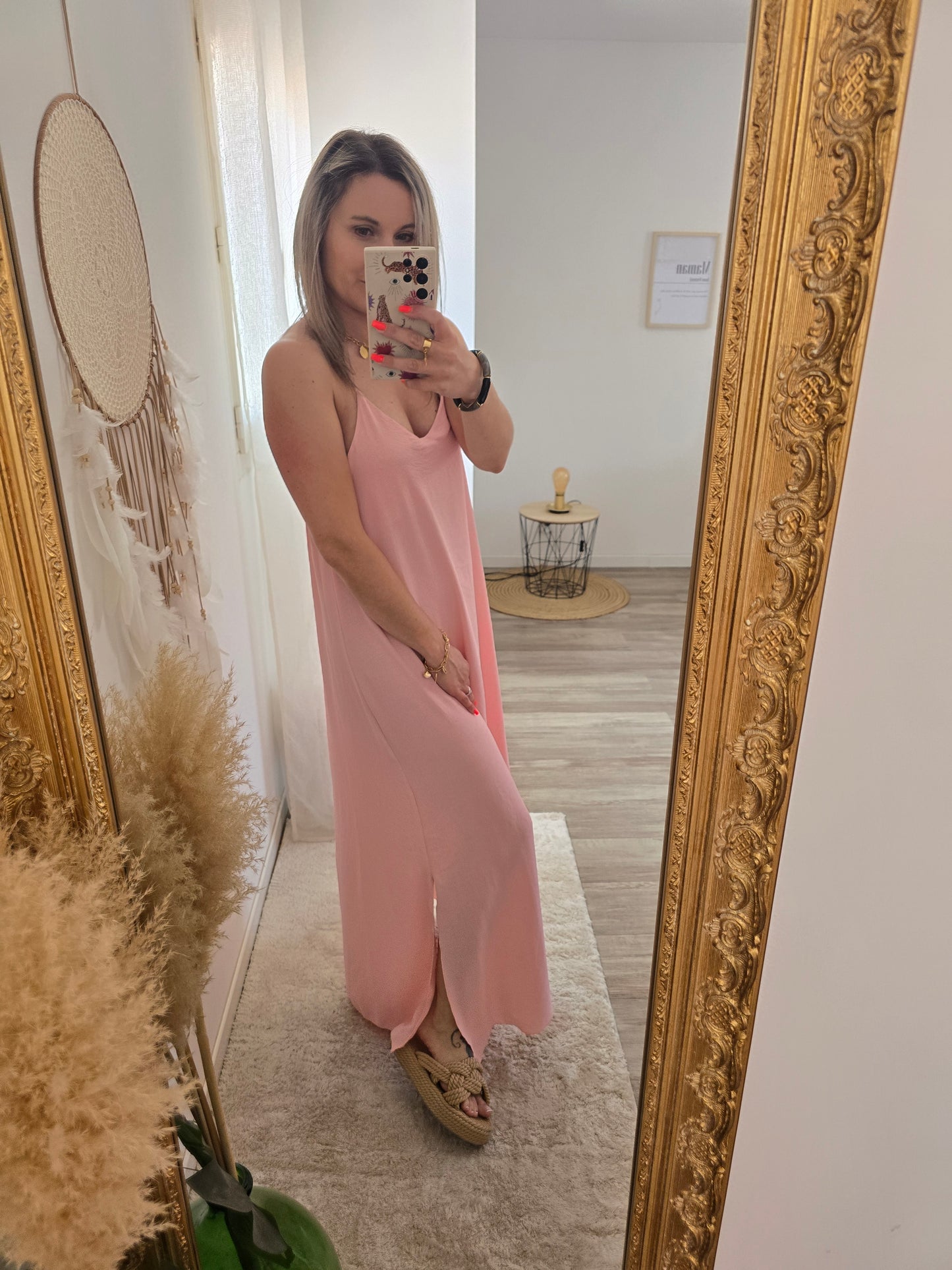 Robe Diane rose poudré