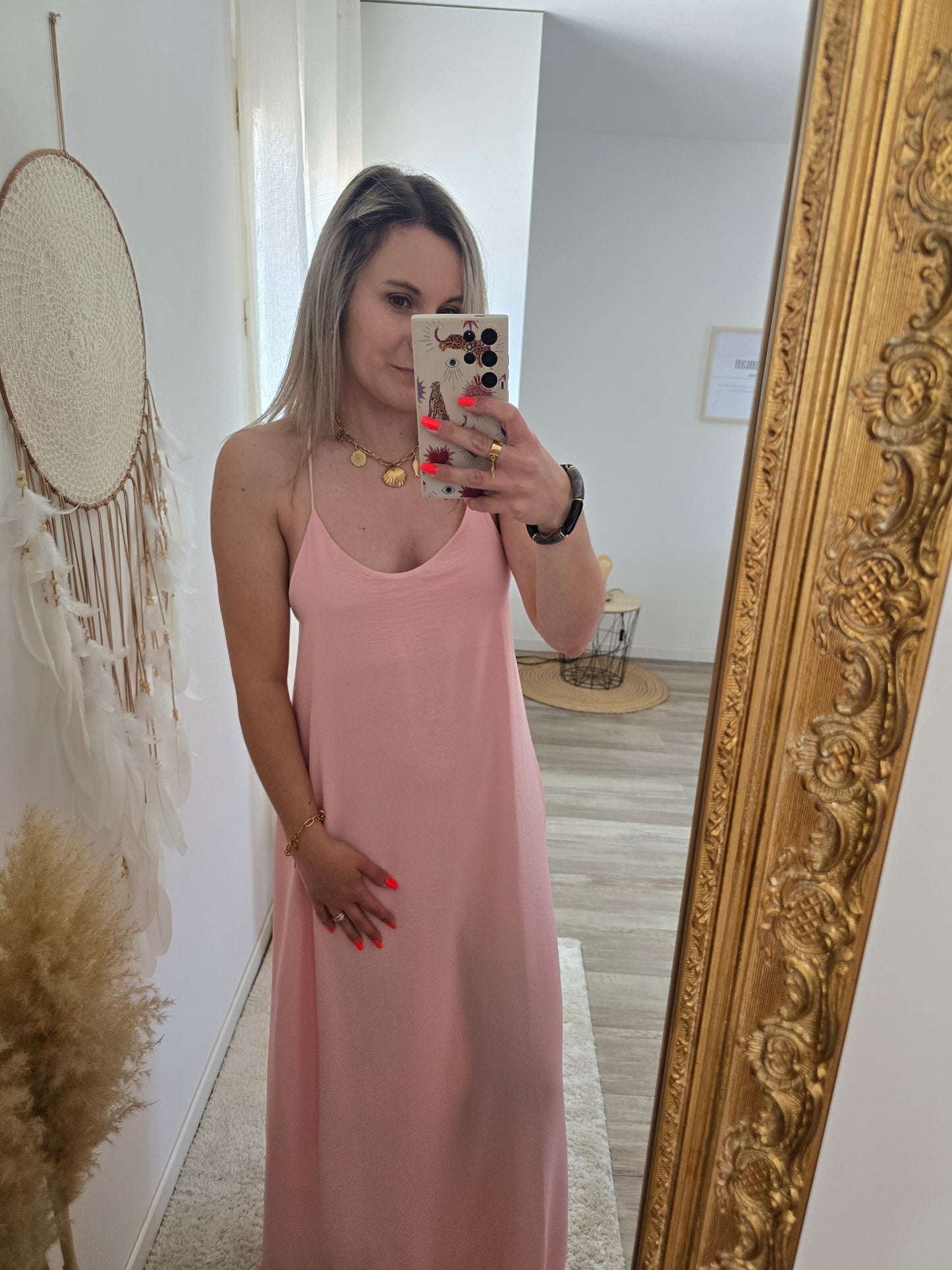 Robe Diane rose poudré