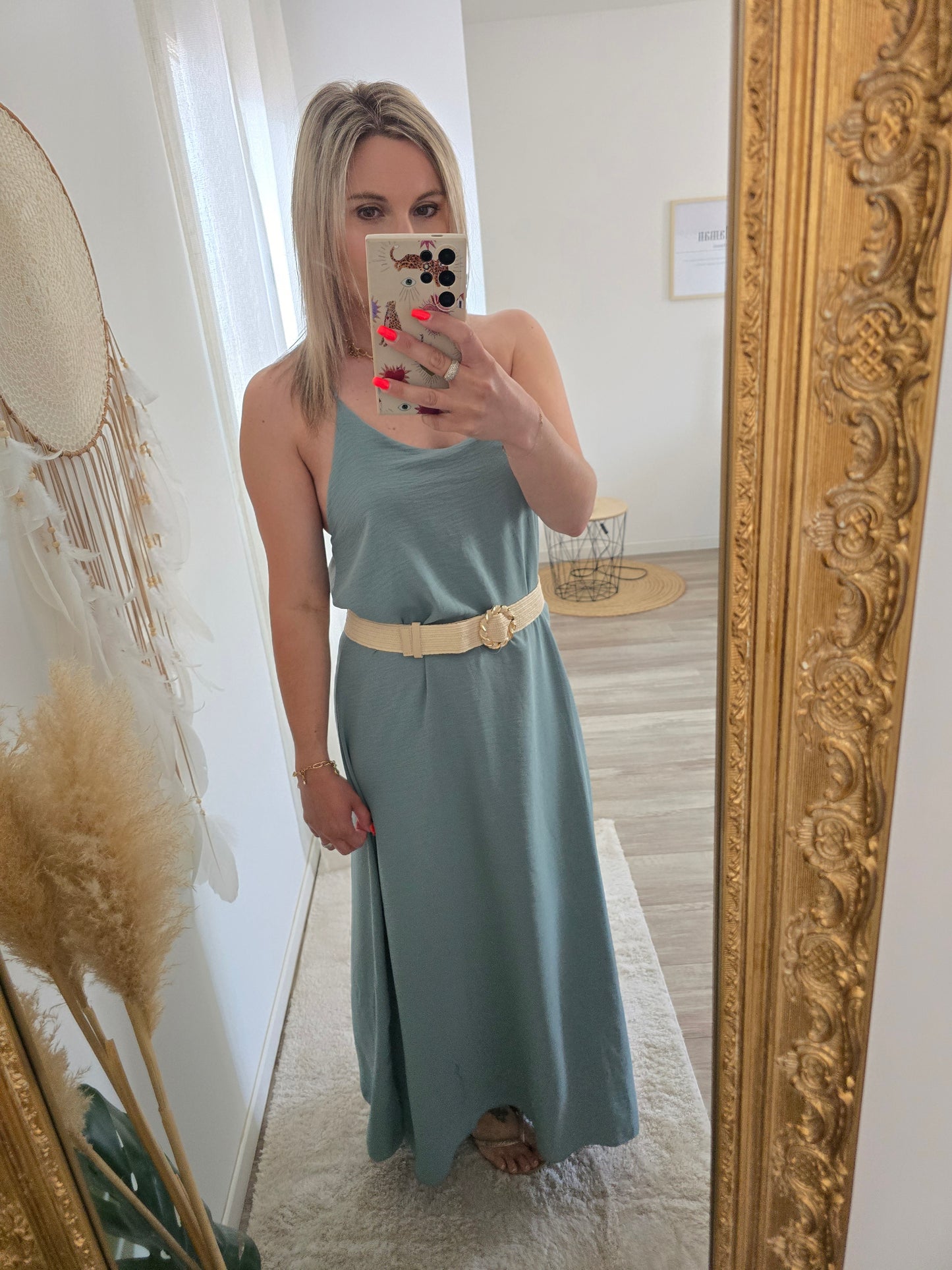 Robe Diane vert céladon