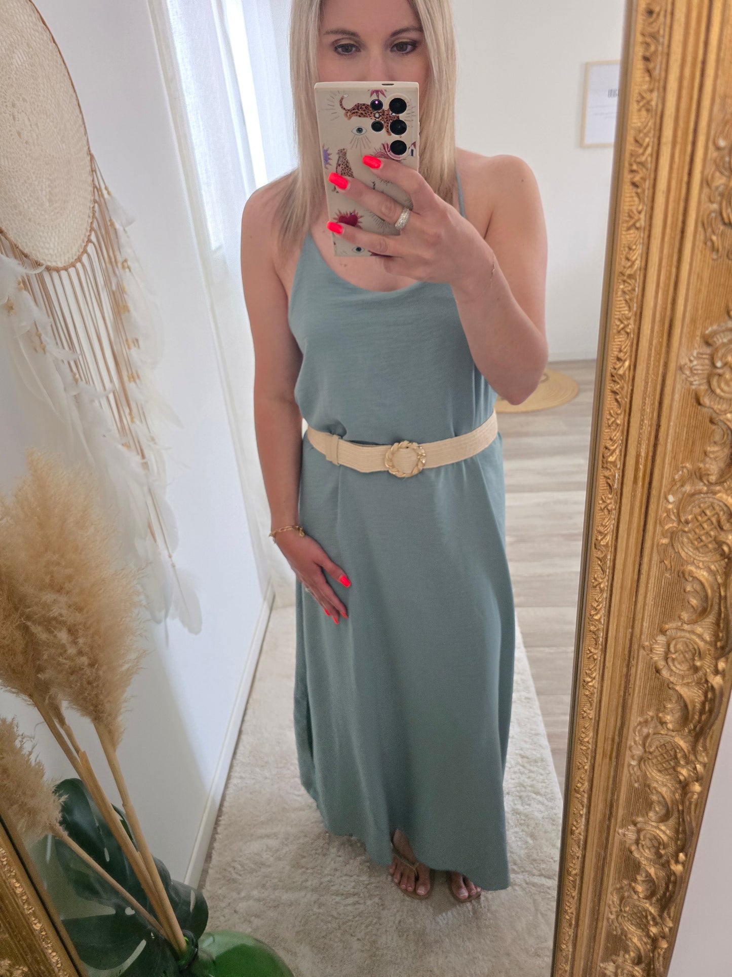 Robe Diane vert céladon