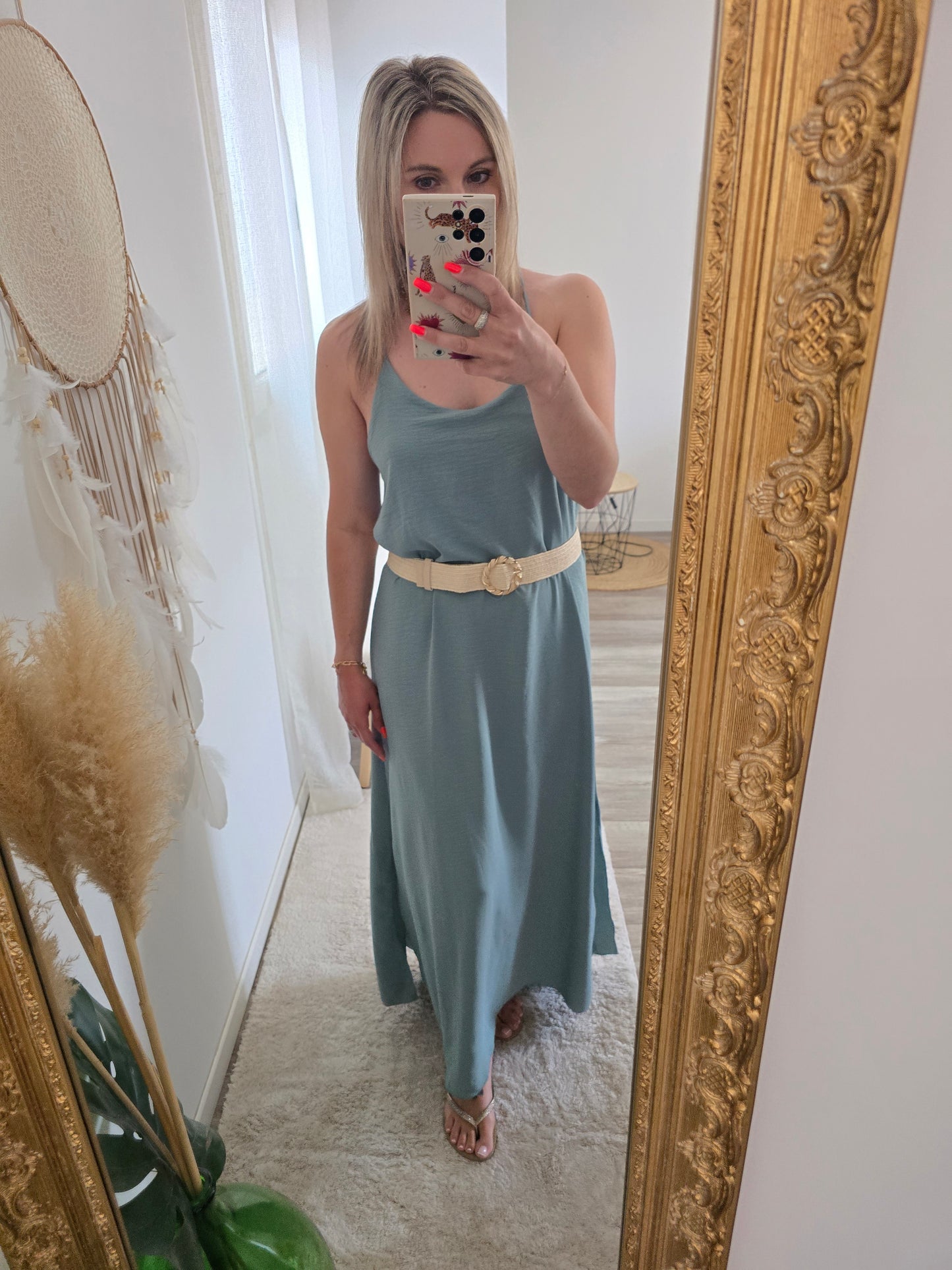Robe Diane vert céladon