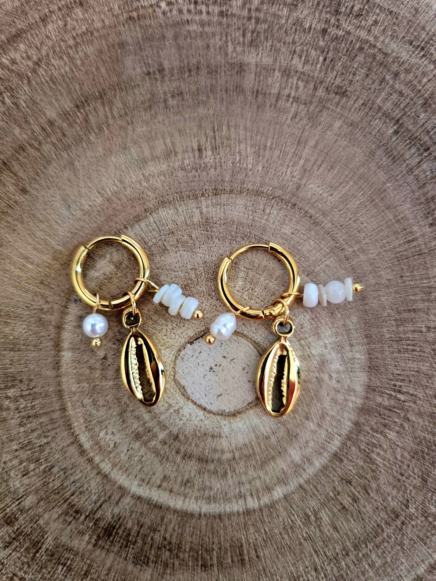 Boucles d'oreilles Cauri