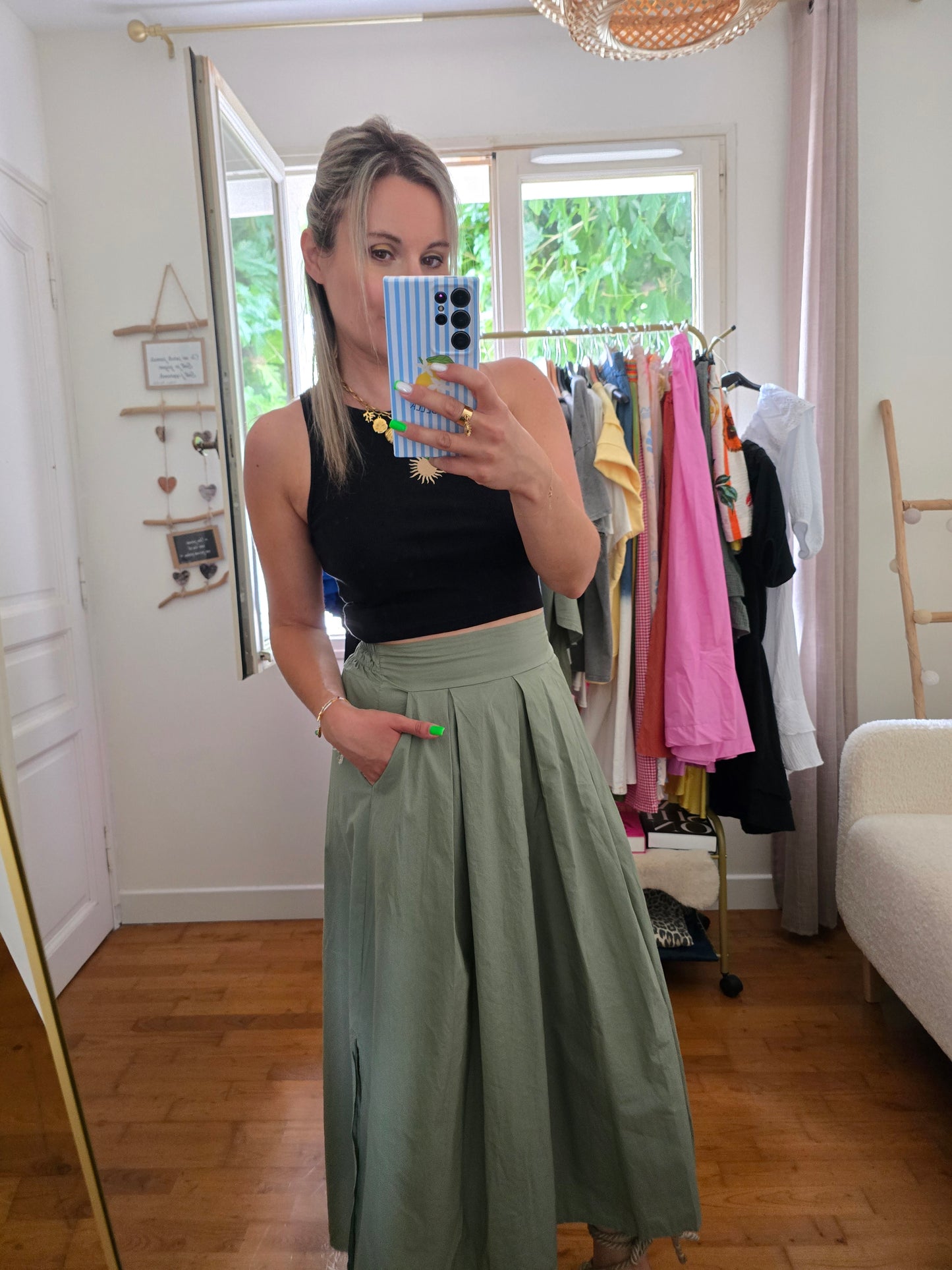 Jupe Garance kaki