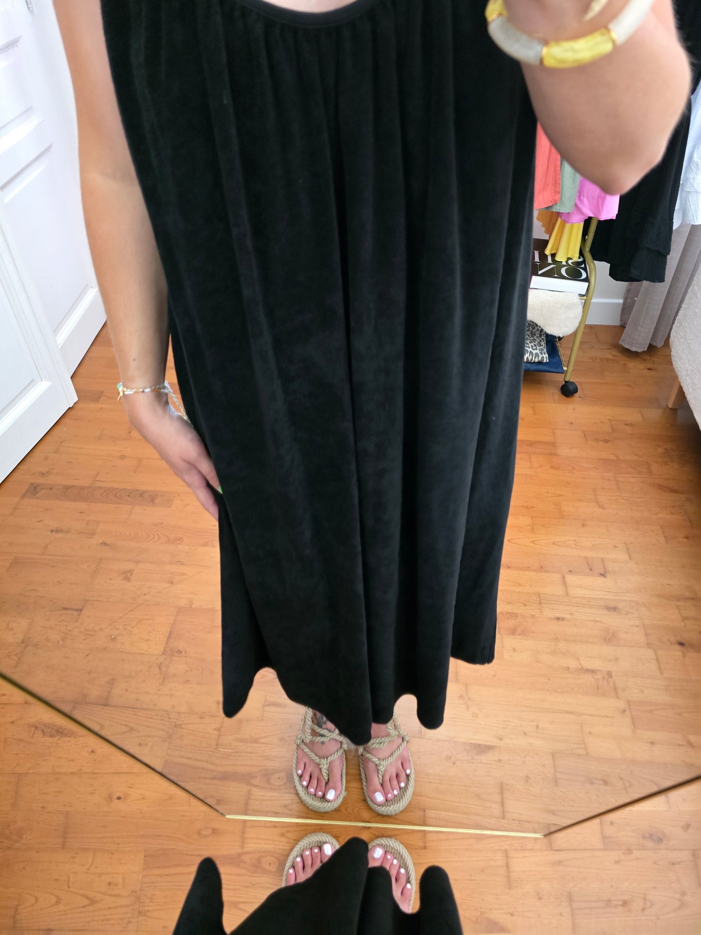 Robe éponge noir