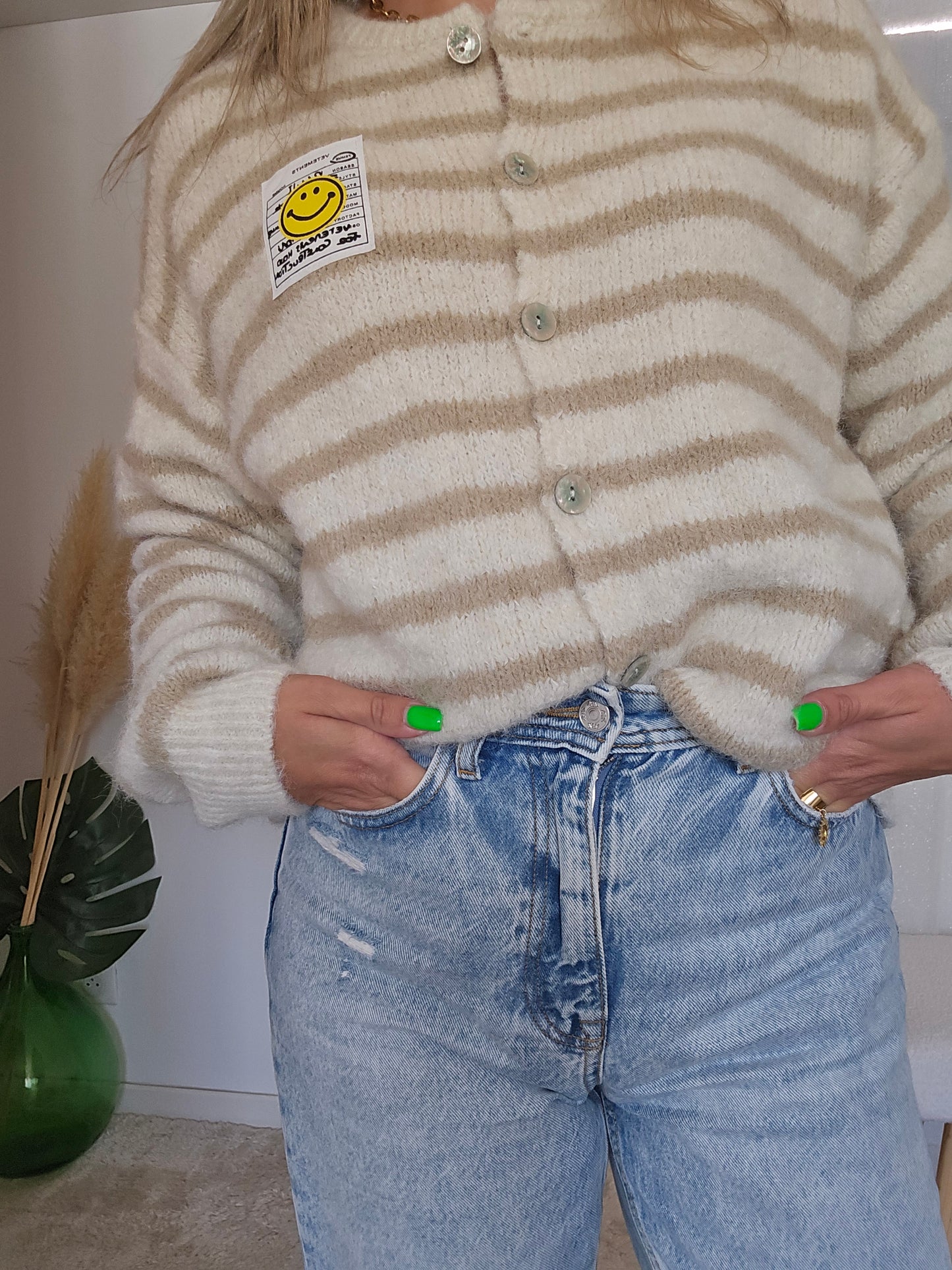 Gilet Smiley beige