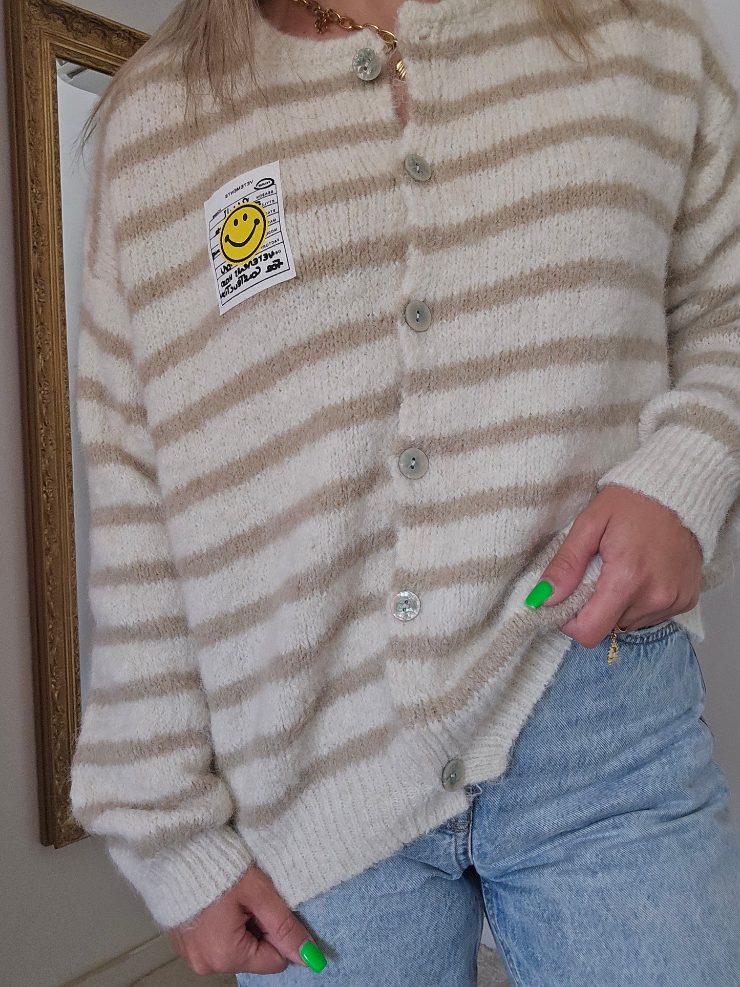 Gilet Smiley beige