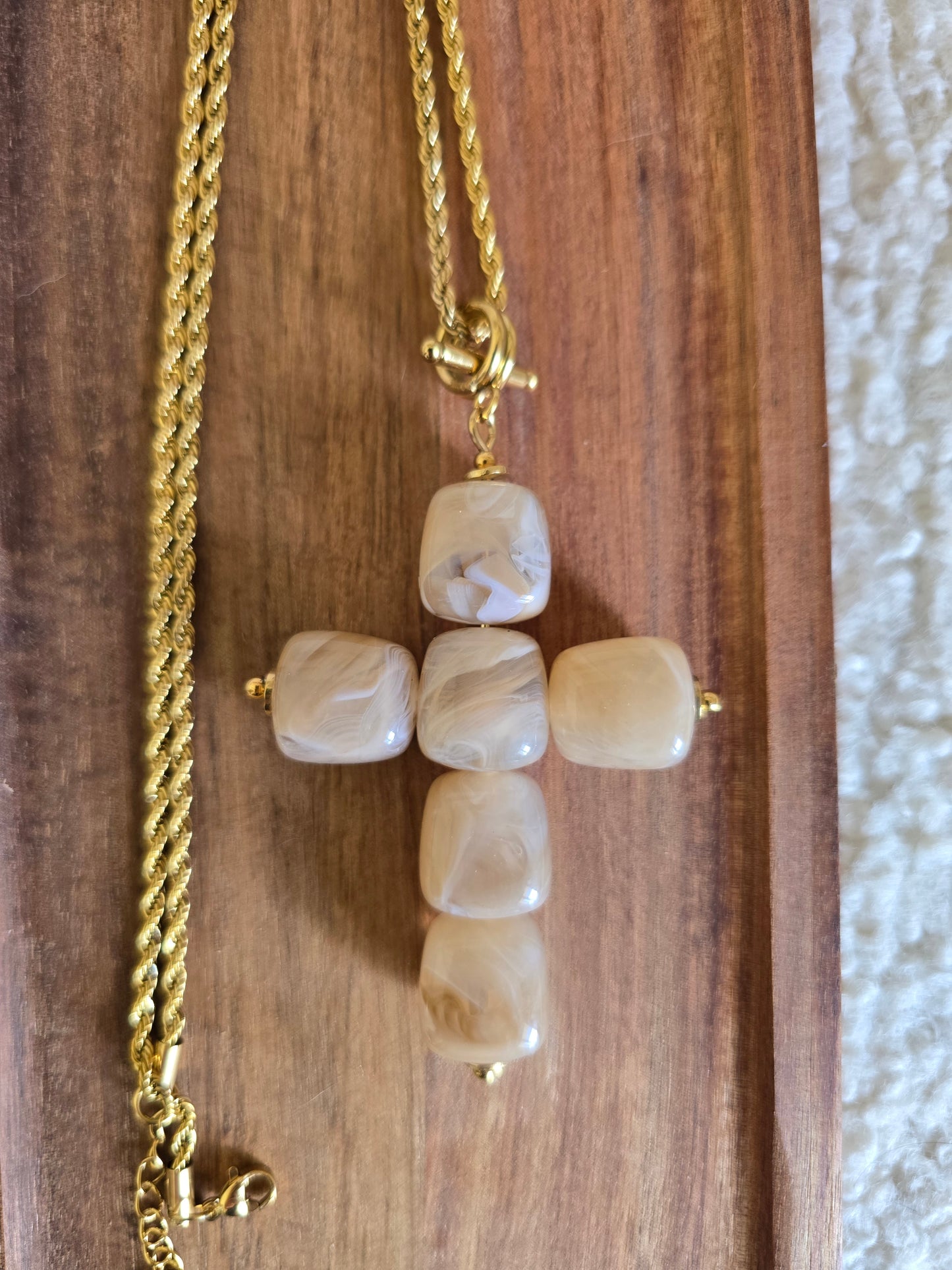Sautoir Louise beige