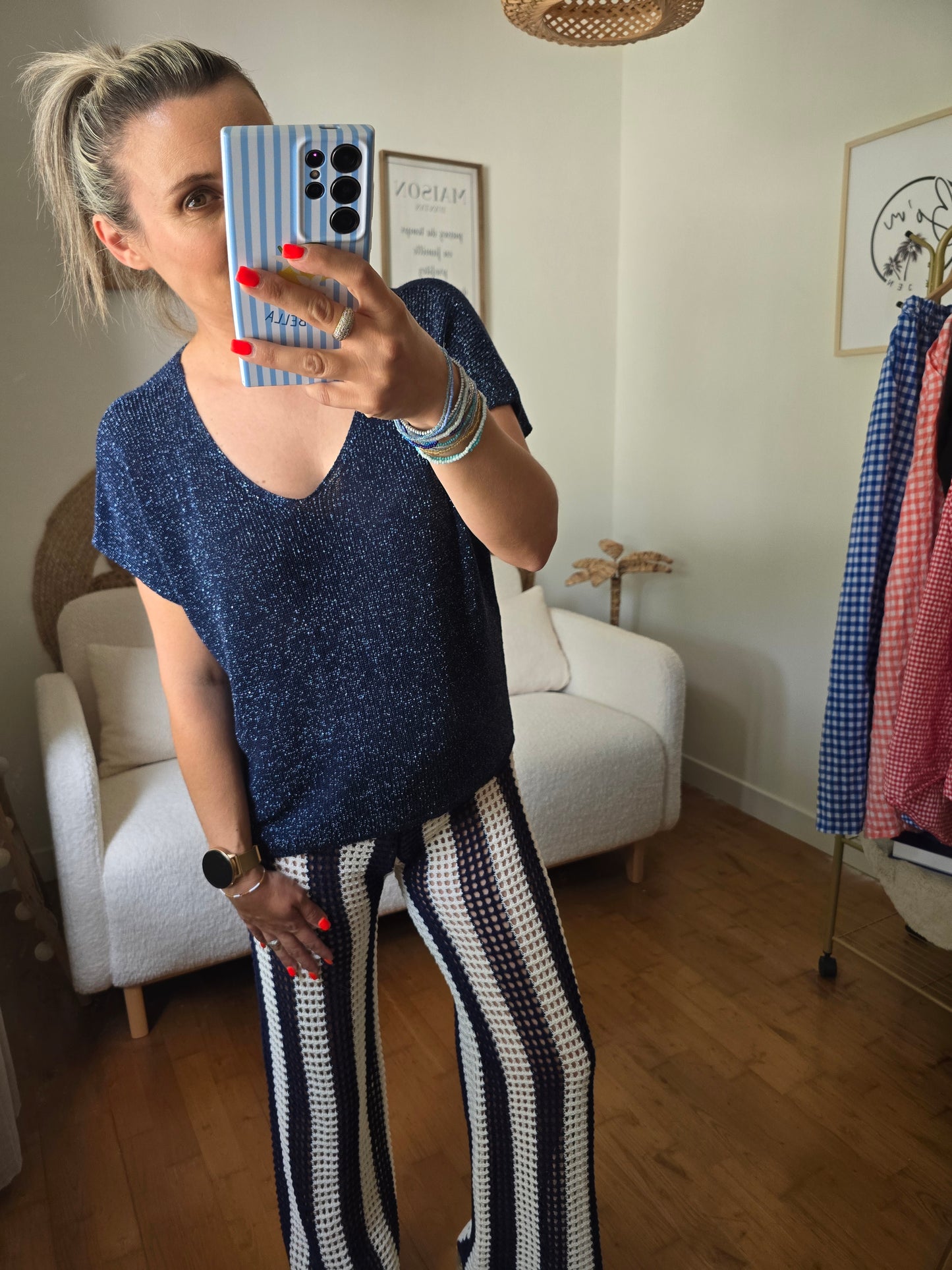 Pantalon Nelly bleu