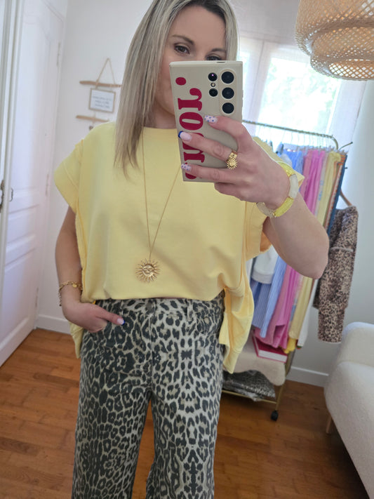 Top Pénélope jaune