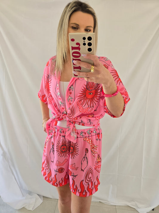 Ensemble Flavie rose