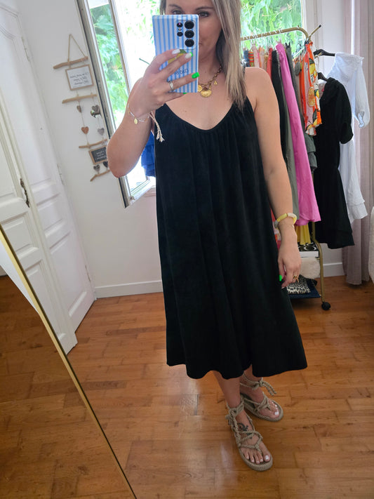 Robe éponge noir