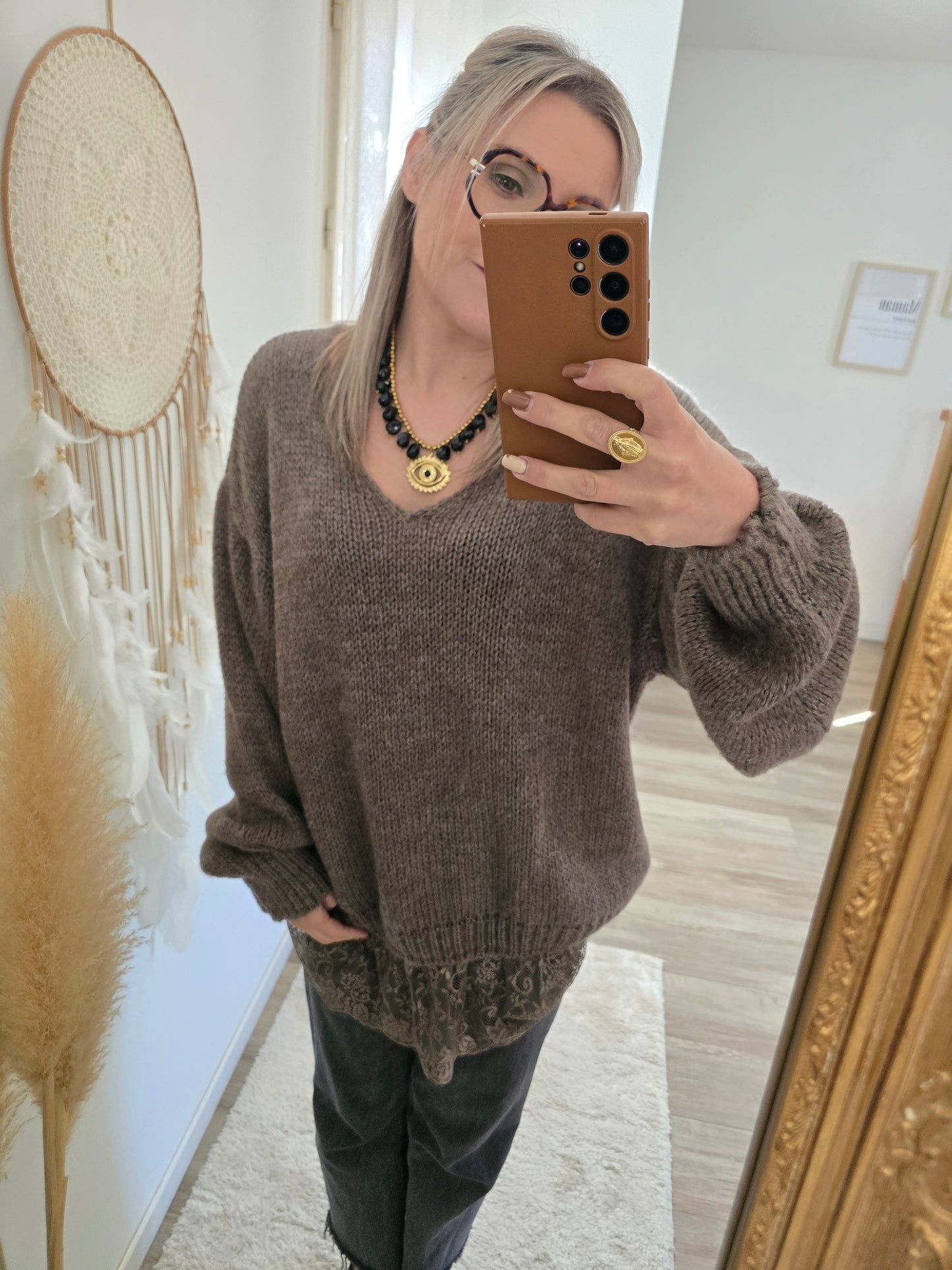 Pull Romane taupe