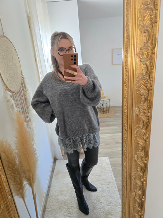 Pull Romane gris