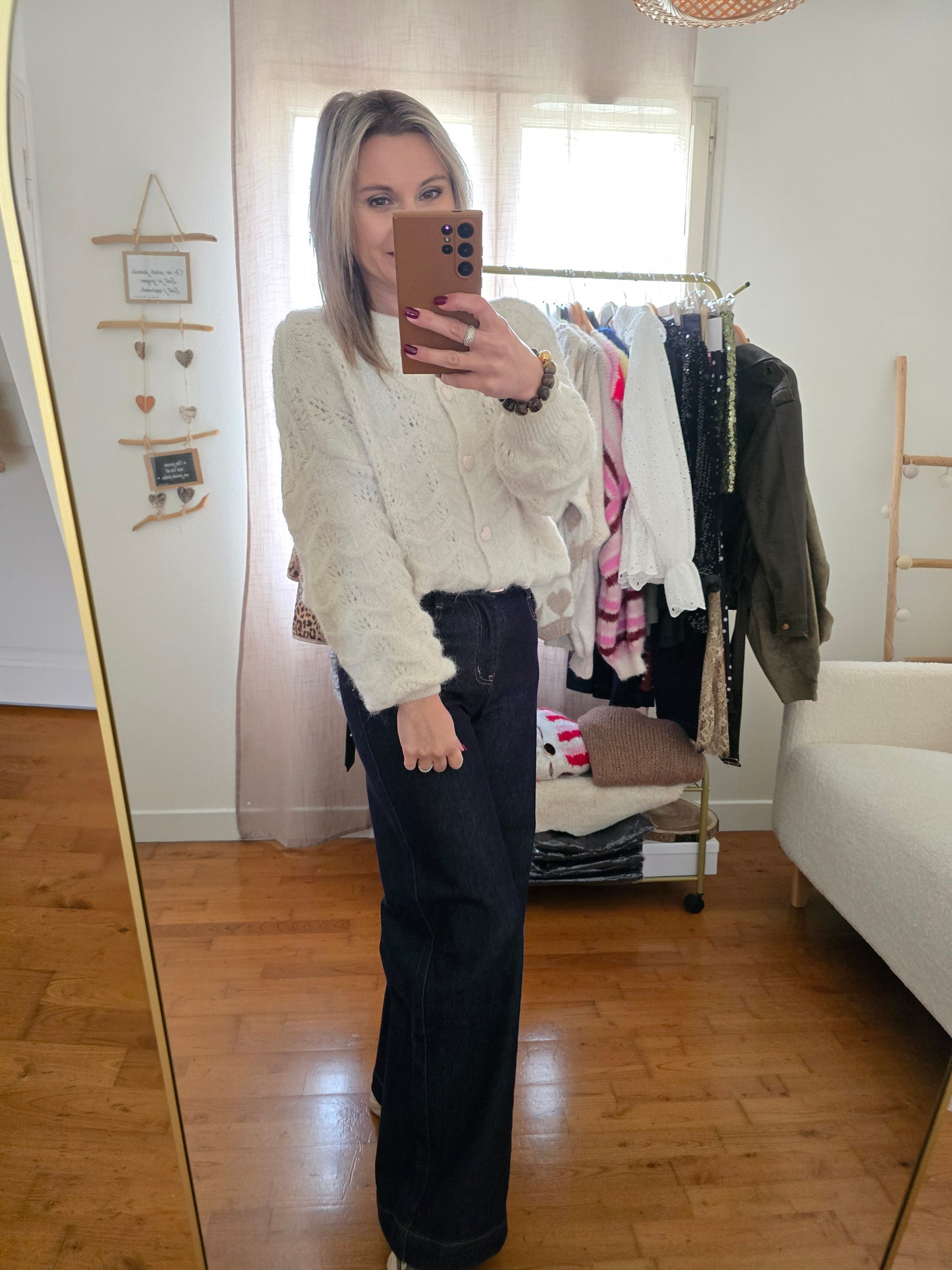 Gilet Audrey blanc cassé