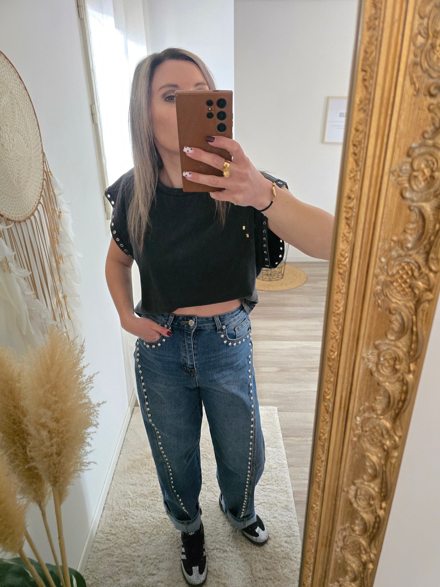 Jean clouté Kim