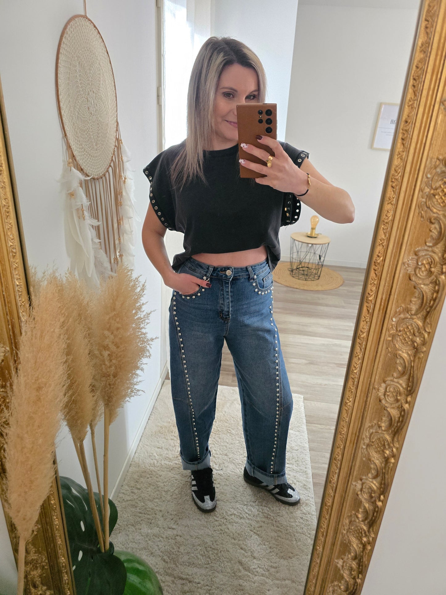 Jean clouté Kim