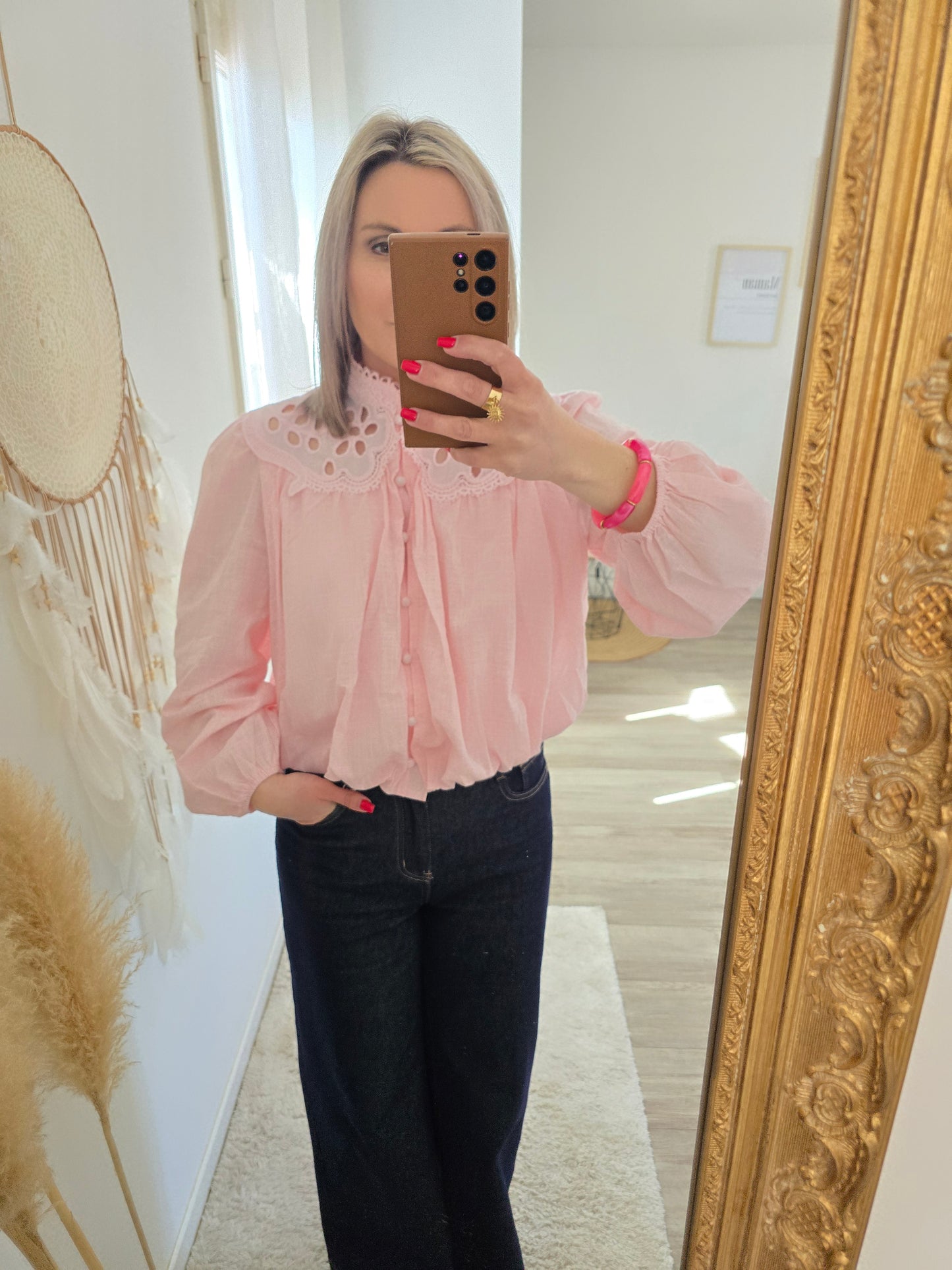 Blouse Capucine rose