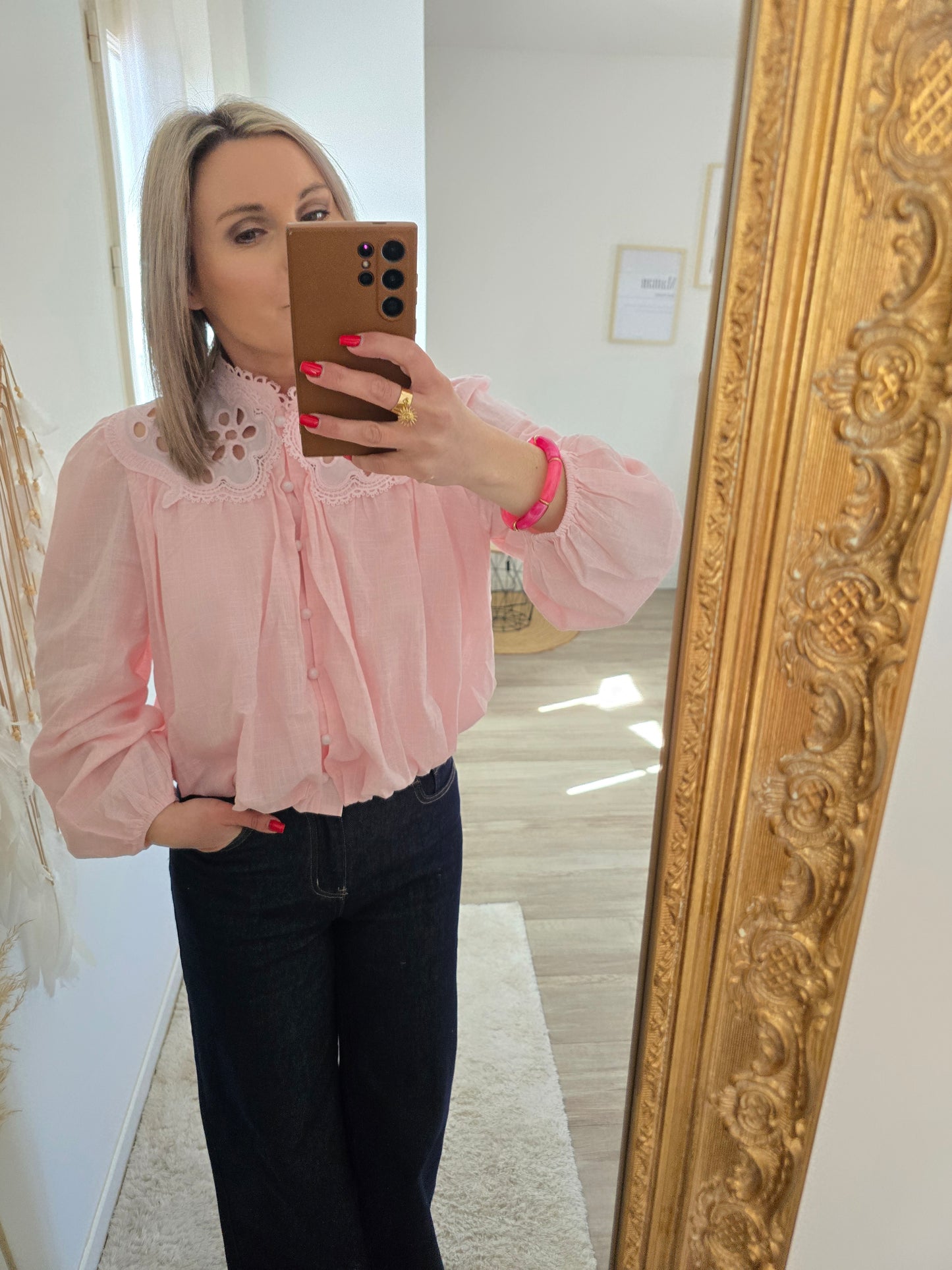 Blouse Capucine rose