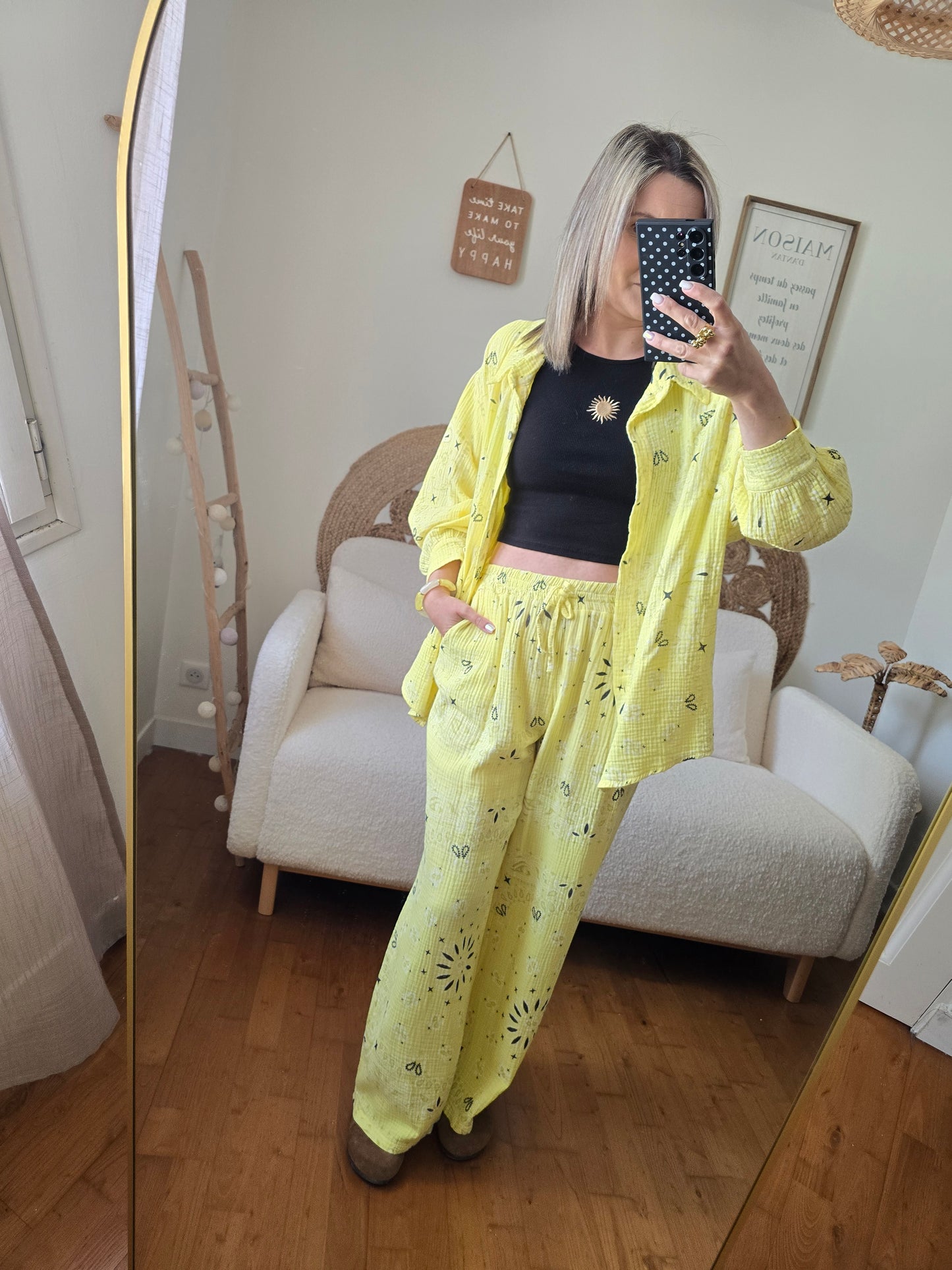 Ensemble Eden jaune TU