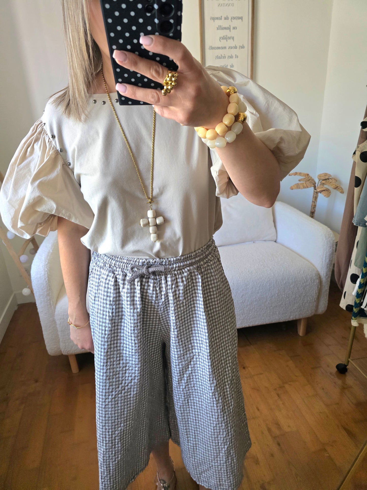 Top Irène beige