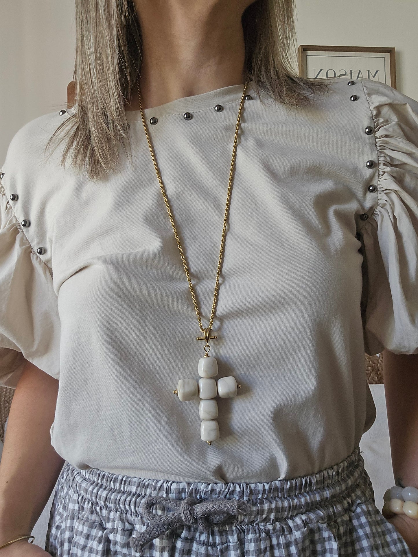 Top Irène beige