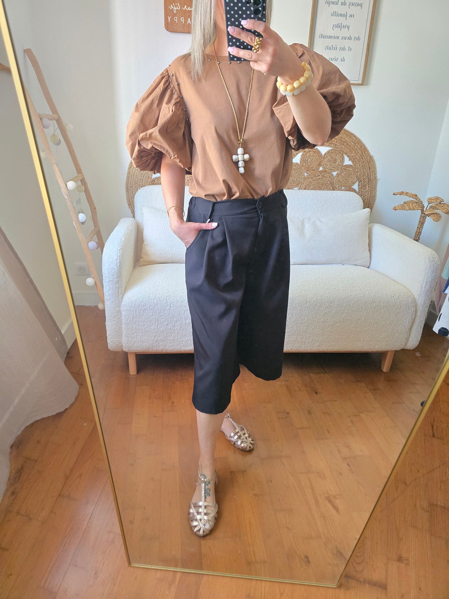Top Irène marron