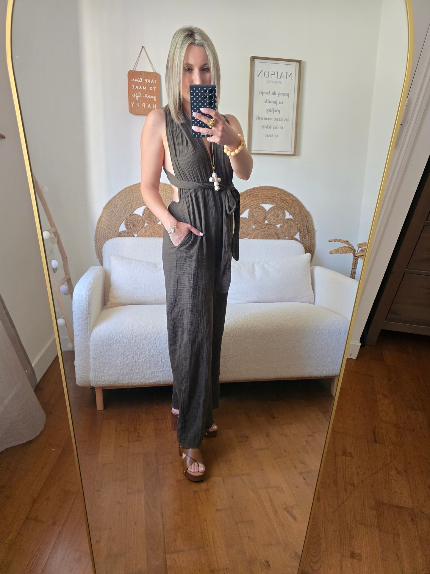 Combi- pantalon Raphaèle marron