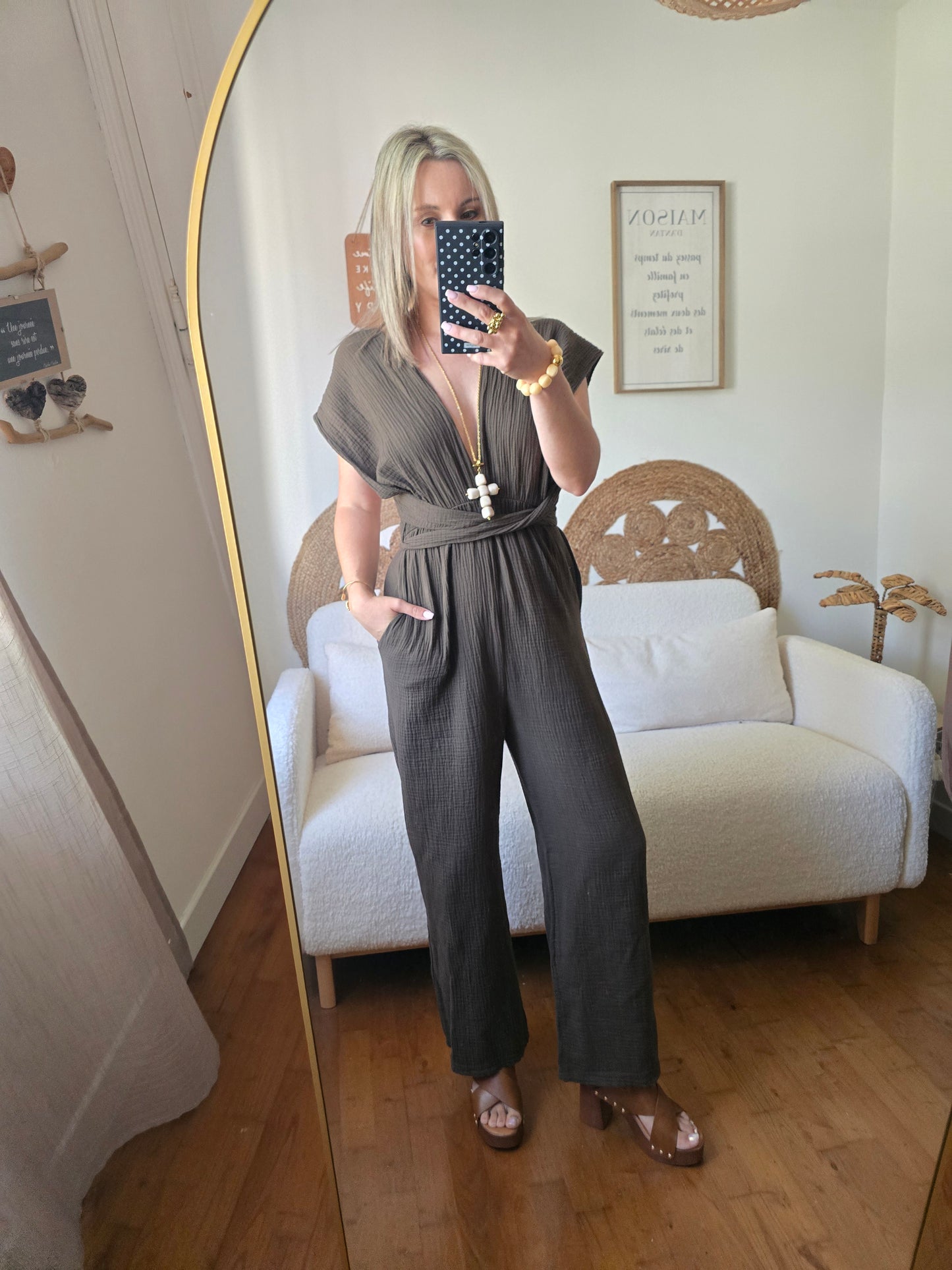 Combi- pantalon Raphaèle marron