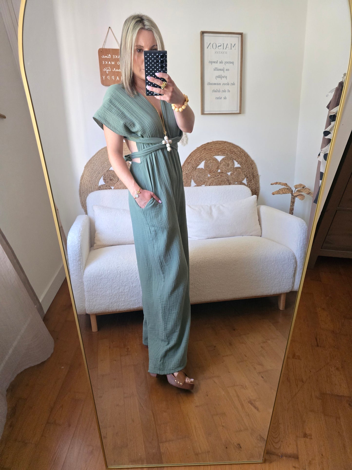 Combi- pantalon Raphaèle kaki