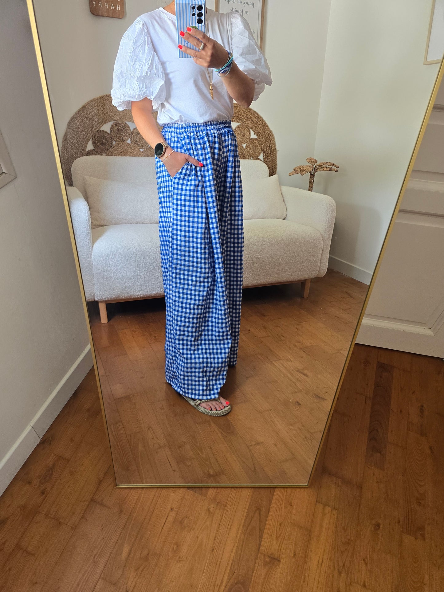 Pantalon Claudie bleu