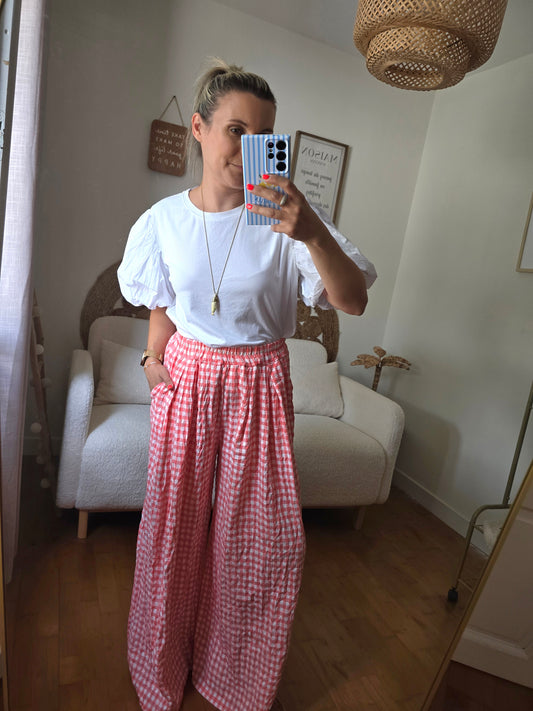 Pantalon Claudie saumon