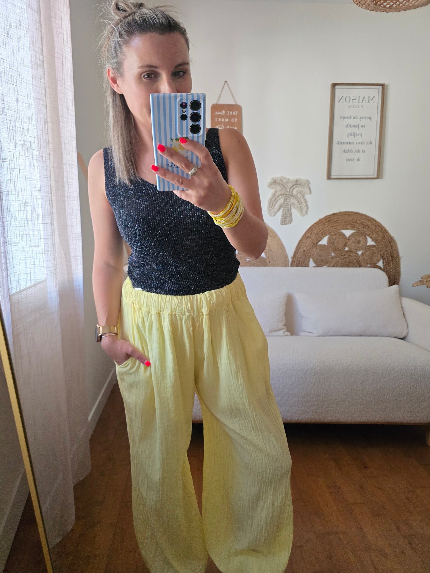 Pantalon Anita jaune