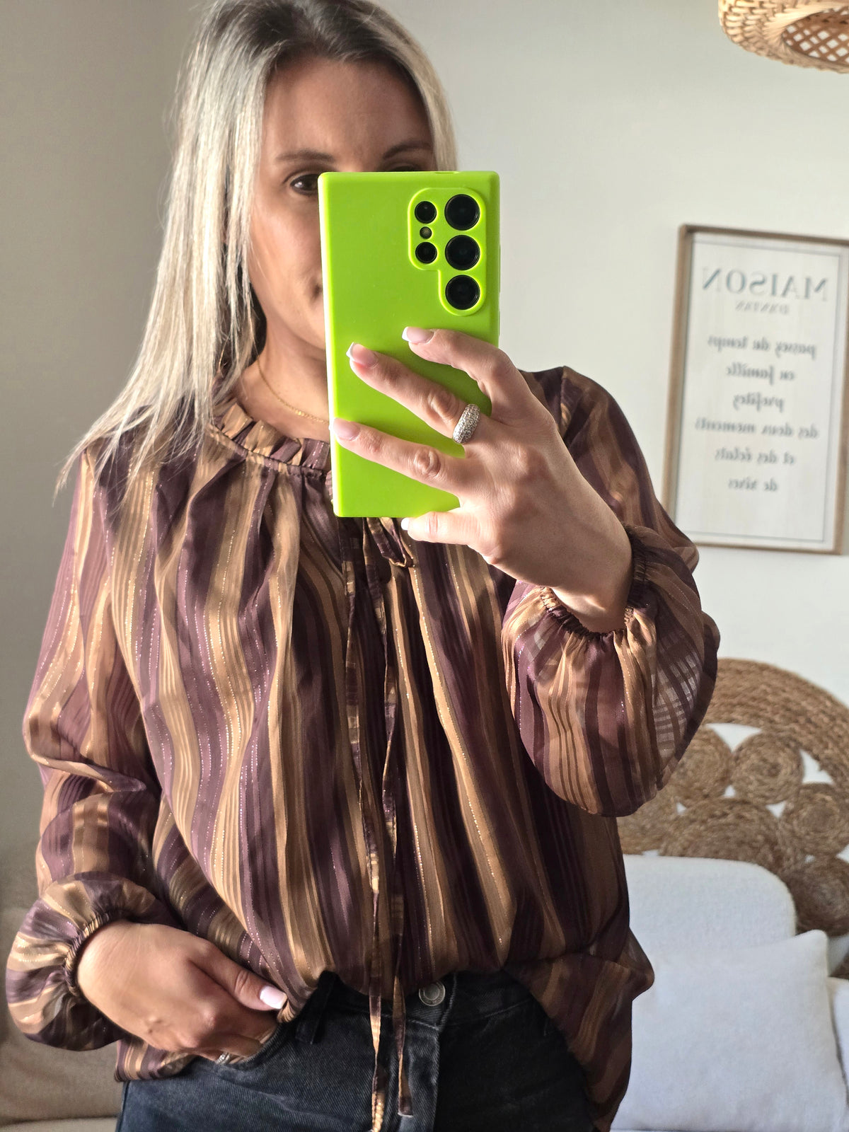 Blouse Méline marron