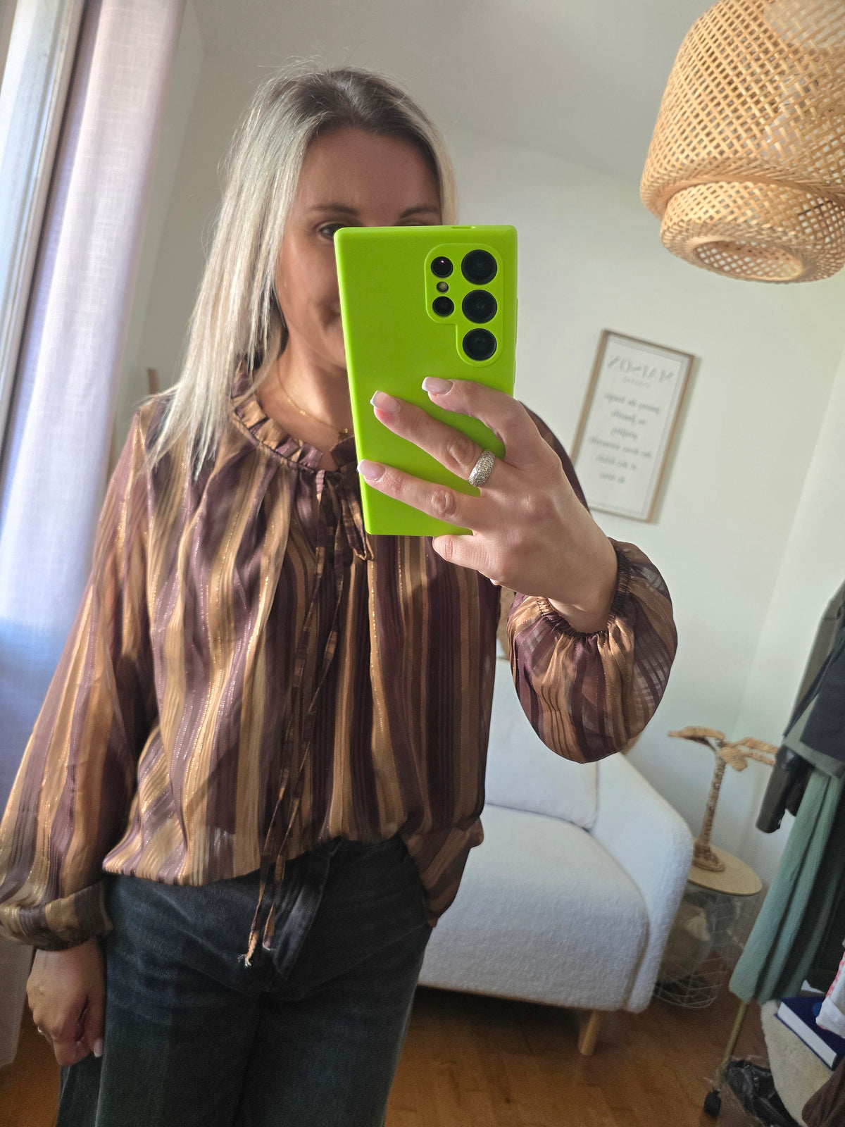 Blouse Méline marron