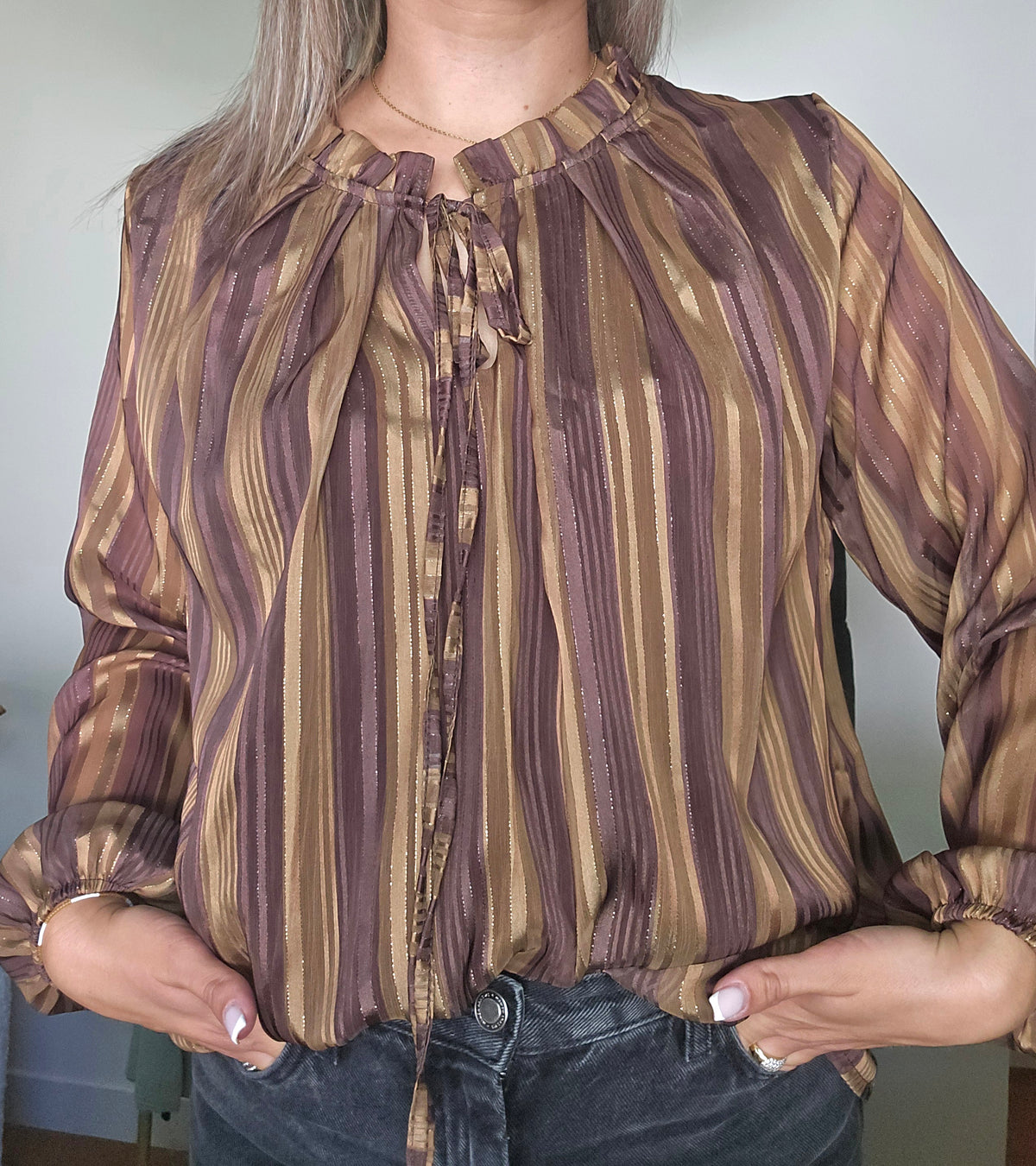 Blouse Méline marron