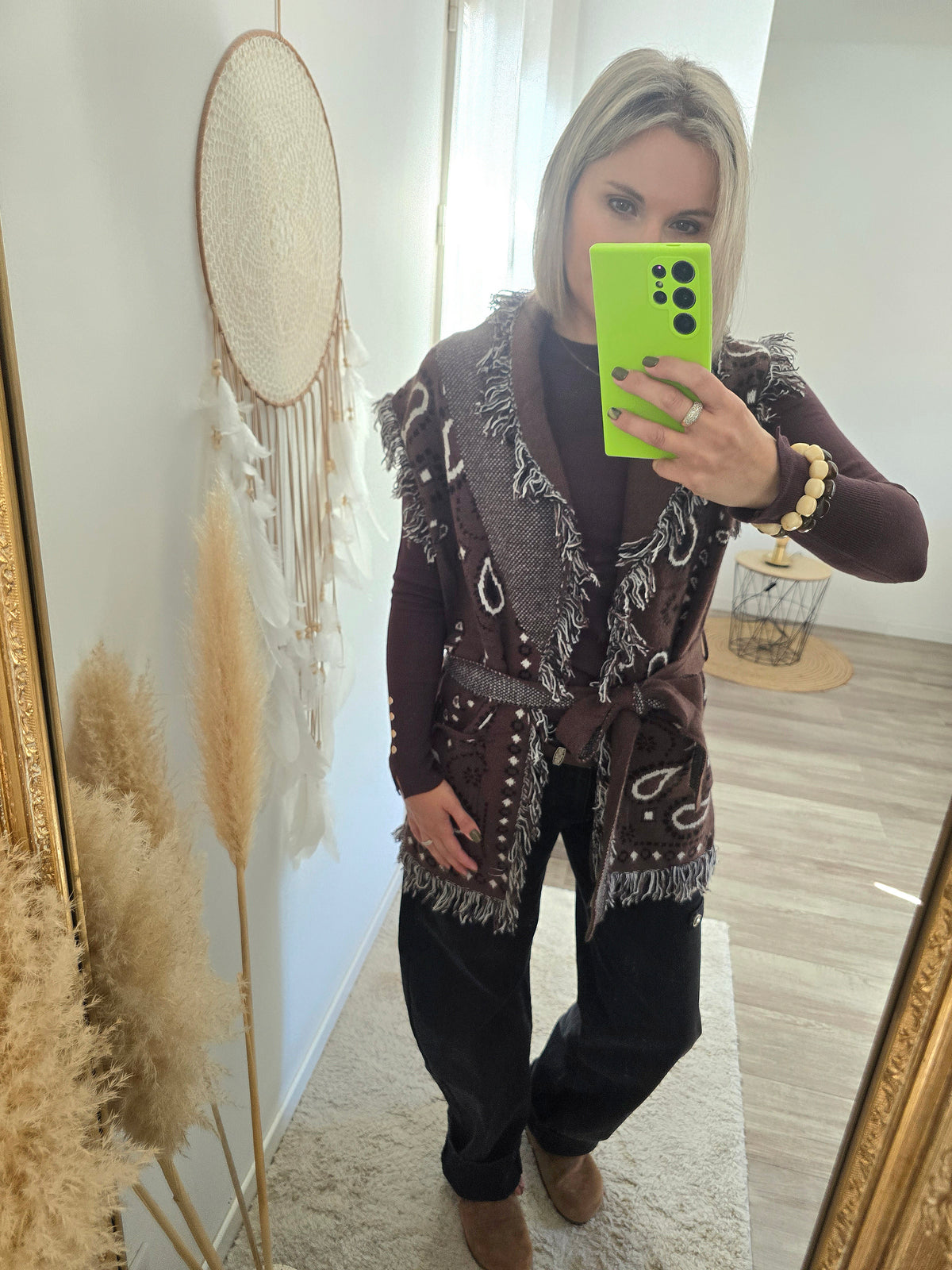 Gilet Angèle marron