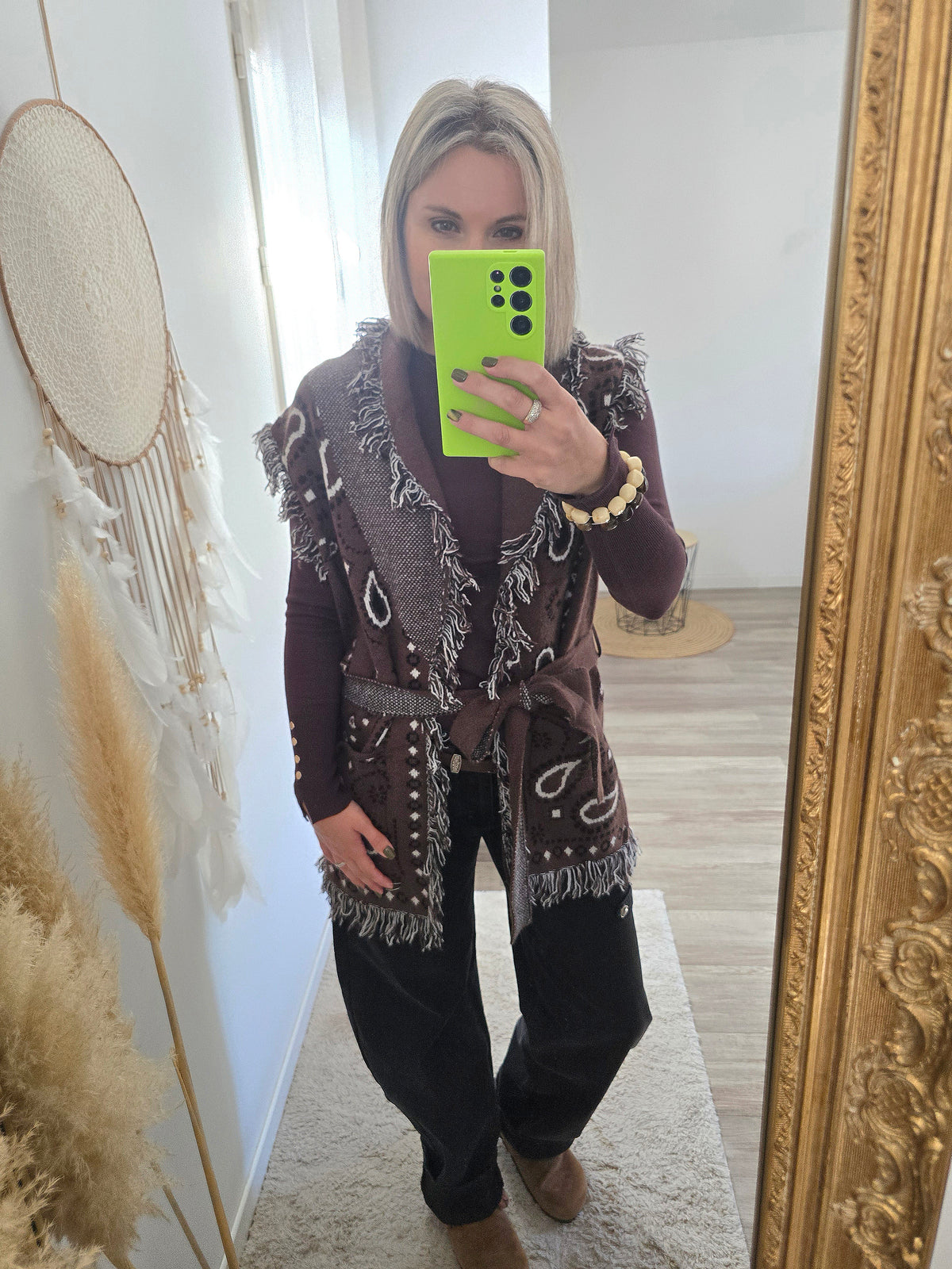 Gilet Angèle marron