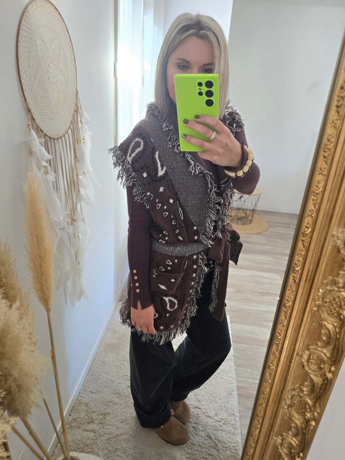 Gilet Angèle marron