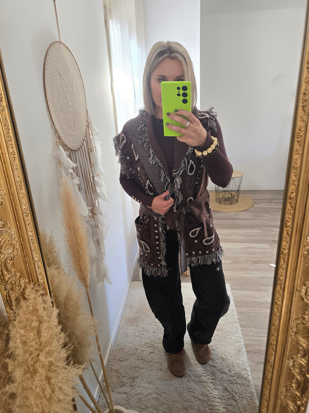 Gilet Angèle marron